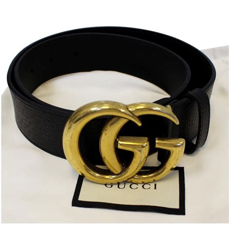 gucci leather belt double g